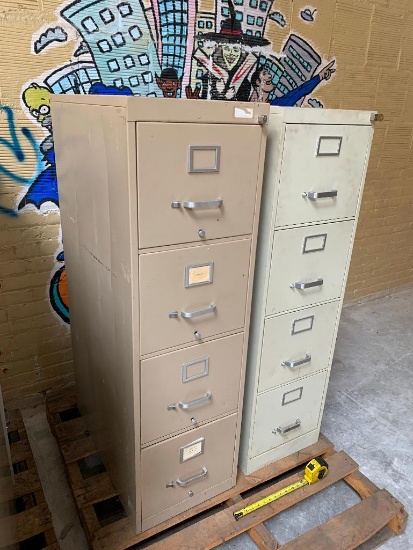 Metal 4 Drawer File Cabinets - 2.pcs