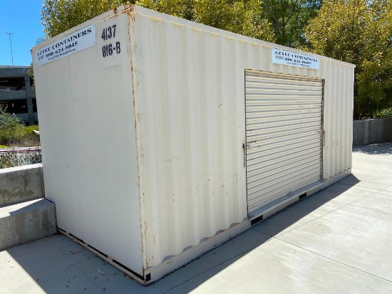 20' CONEX Box / Shipping Container - Side Roll Up Door