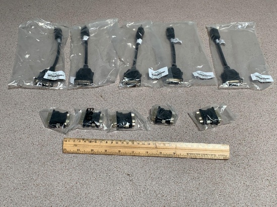 DVI to VGA & DVI to Display Port Video Adapters - 10pcs