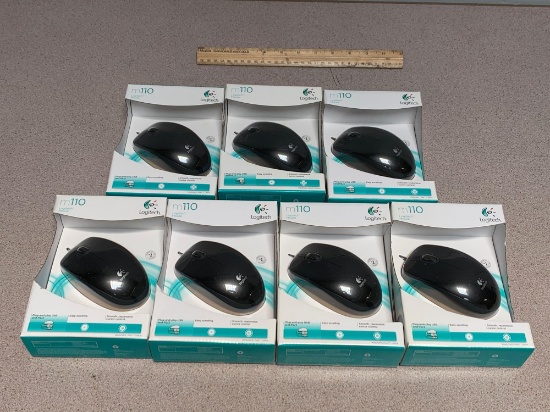 Logitech m110 USB Optical Wired Mouse - 7 pcs NEW