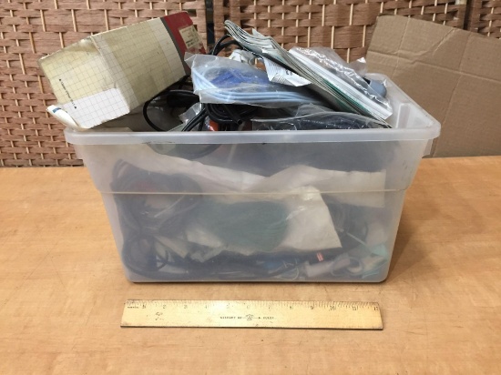 Box of Mixed Wires & Medical Tools