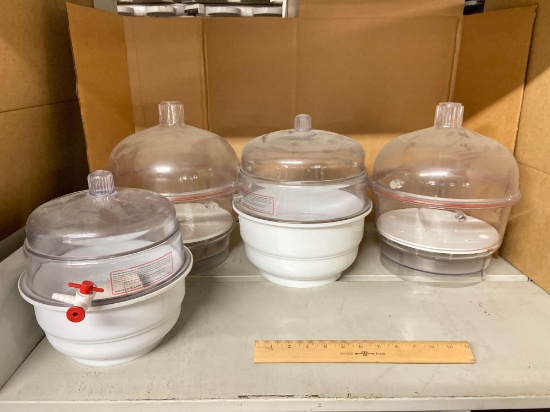 Laboratory Plastic Vacuum Desiccators - 4pcs