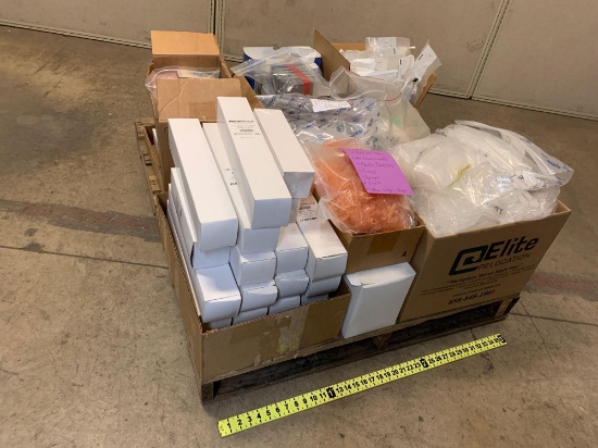 Mixed Pallet of New Laboratory Consumables Plastic Tubes / Vials / Trays / Syringes / Pipets / Trays