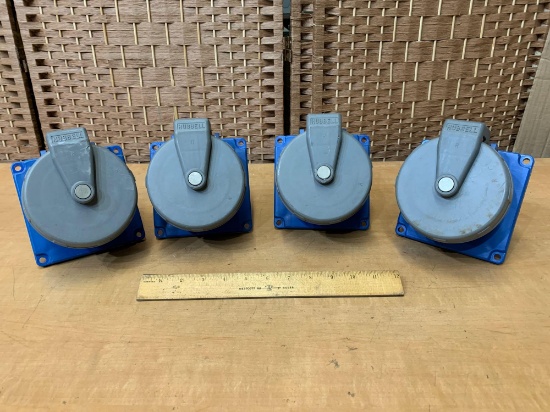 Hubbell 5100R9W Heavy Duty Female Receptacle 100A 3-Phase - 4pcs