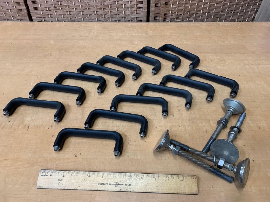 Aluminum Cabinet Handles & Steel Leg Screws - 18pcs