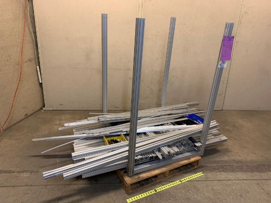 Pallet w/ 80/20 Aluminum Erector Set / Hardware / Braces / Hinges 385lbs