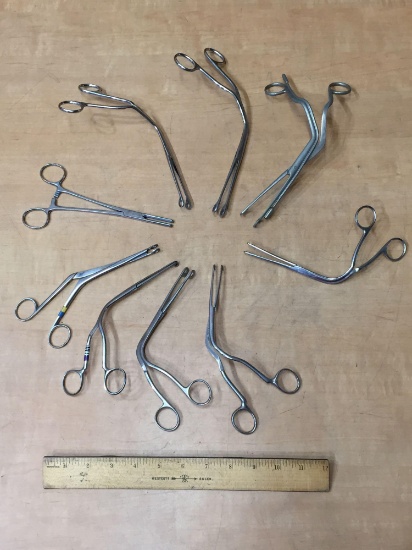 Assorted Surgical Medical Instruments / Forceps - 9pcs