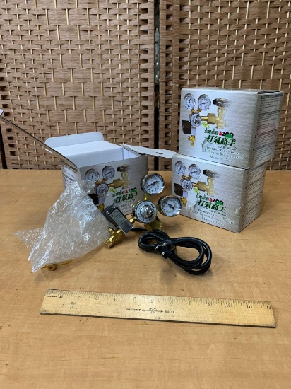CO2 Pressure Regulator w/ Magnetic Valve - 3pcs NEW