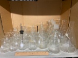 Laboratory Graduated Clear Glass Flasks - 26pcs