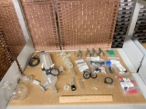 Miscellaneous Laboratory Glassware / Flasks / Condenser / Tube Clamps / Hoses