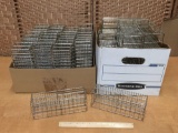 2 Boxes with Steel Wire Laboratory Test Tube Racks