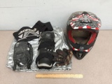 Motorcycle Protective Gear / Helmet / Gloves / Shin Pads / Back Brace