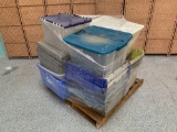 Lot of plastic bins/totes of various sizes approx 30pcs