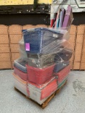 Lot of plastic bins/totes of various sizes approx 40pcs
