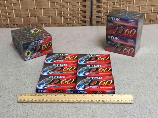 TDK D60 IECI/Type I / 60 Minute High Output Blank Cassette Tapes - 24pcs