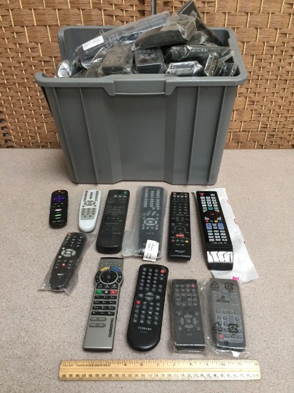 Bin Full of Infrared IR Remotes / Video Projectors / TV's / AVer Media