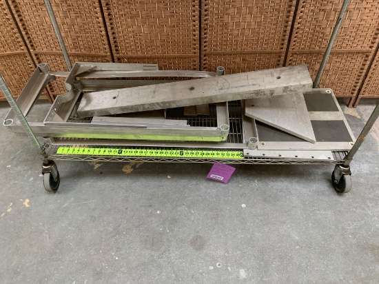 Assorted Aluminum Parts / C Beam 47 x 6 x 2 / Plates 1/2 x 16 x 19 / CPI Chatsworth Rack Bases