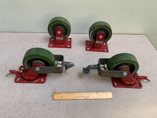 Hamilton 6" Rotating & Fixed Heavy Duty Caster Wheels - 4pcs