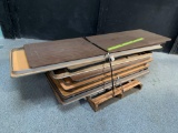 Assorted Foldable Wooden Tables - 11pcs