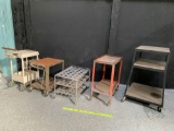 Assorted Metal / Utility / Library / Projection Rolling Carts - 5pcs
