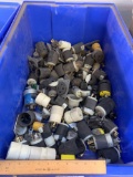 Bin Full of Assorted AC Plugs