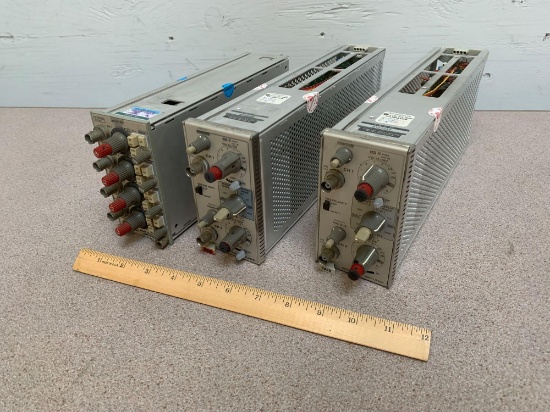 Tektronix Storage Oscilloscope Modules / 5A14N Four Channel Amp / 7A18 Dual Trace Amp - 3pcs