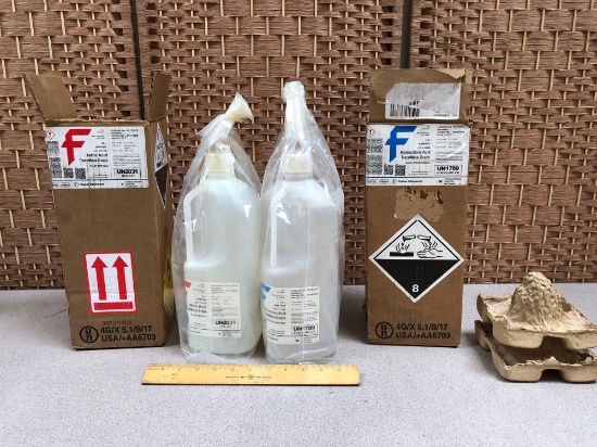Fisher Chemicals UN2031 Nitric Acid & UN1789 Hydrochloric Acid 2.5L bottles - 2pcs