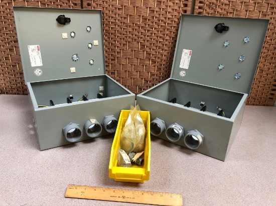 Hoffman A14N126 14 x 12 x 6 Gray Small Electrical Enclosure / Box - 2pcs