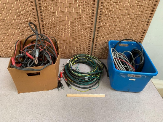 Assorted Wires / Battery / Jumper Cables / Electrical Test Cables