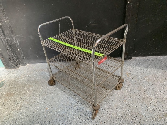 Metro Style Steel Rolling Cart 35x24x30.5
