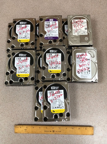 Assorted SATA Computer Hard Drives 2TB 3TB 4TB Western Digital Enterprise / Seagate / HGST - 14pcs
