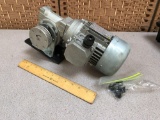 CSM Motori M63B 6 230/400V 3ph 1/6HP Electric Motor w/ Gear Reduction Box