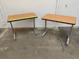 Virco Text Series Adjustable Desks - 2pcs