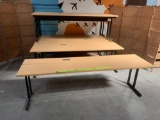 OMNI Pacific Custom Made Computer / Library Desks with Electrical Outlets & USB Ports - 6 pcs