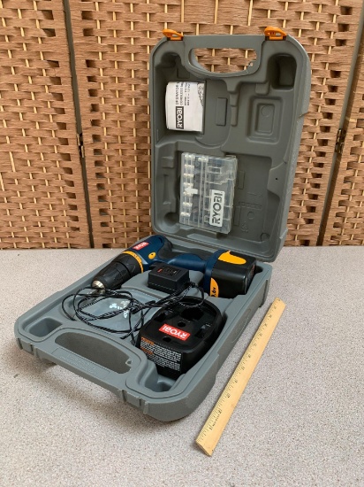 Ryobi Cordless Drill with Charger & Carrying Case
