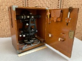 Dietzgen Surveying Transit Level Scope w/ Wooden Box & Plump bob