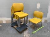 SitOnIT Seating Inflex Series Multipurpose Stacking Chairs YELLOW - 6pcs