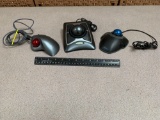 Logitech / Kensington Wired USB Marble Mice - 3pcs