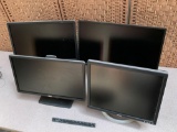 Dell Computer LCD Monitors / 24in 22in 19in - 4pcs