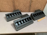 Motorola NTN1177D 6-Port Battery Chargers for 2-Way Radios - 3pcs