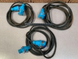 Power Cables with Meltric DSN20 Plug 20A 125VAC - 3pcs