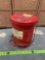 Justrite 6 Gallon Oily Waste Can / Red / Foot Operated / Self Closing Lid