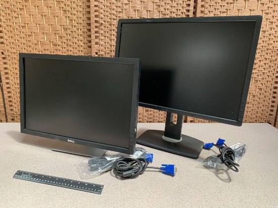Dell U2412M Ultrasharp 24in LED IPS Monitor & 19in LCD Monitor - 2pcs