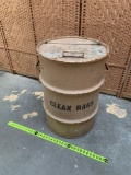 Clean Rags / 32 Gallons Steel Can w/ Lid