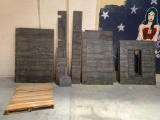 Black & Gray Plywood Panels - 25pcs