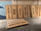 3ft x 8ft Food Court Sanded Plywood Signs - 22pcs