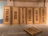 3ft x 8ft Food Court Sanded Plywood Signs - 17pcs