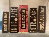 Wine / Food Court Sanded Plywood Signs - 5pcs