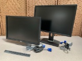 Dell U2412M Ultrasharp 24in LED IPS Monitor & 19in LCD Monitor - 2pcs