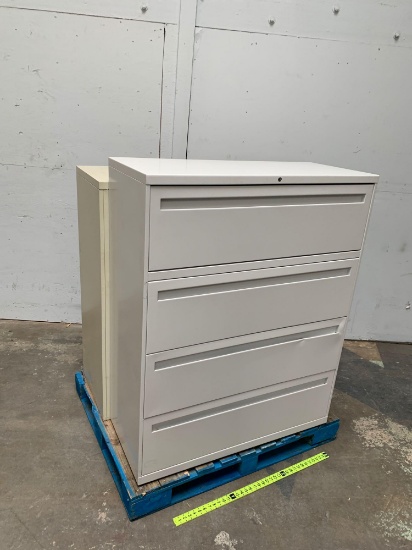 4 Drawers Steel Filing Cabinets 42x18.5x48.5 & 42x18.5x52.5 - 2pcs